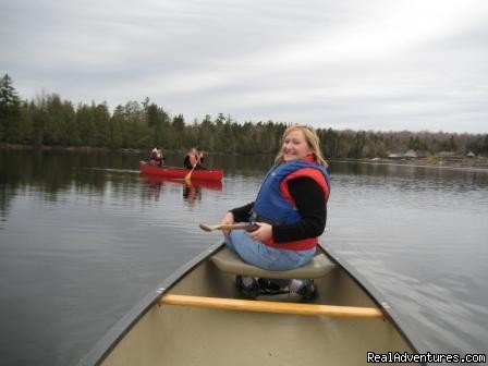 Canoeing in local ponds at Moosehead Lake