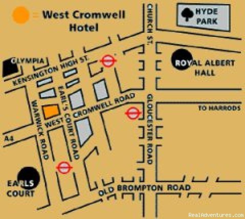 map | West Cromwell Hotel | Image #3/3 | 