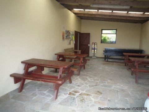 Covered dining area