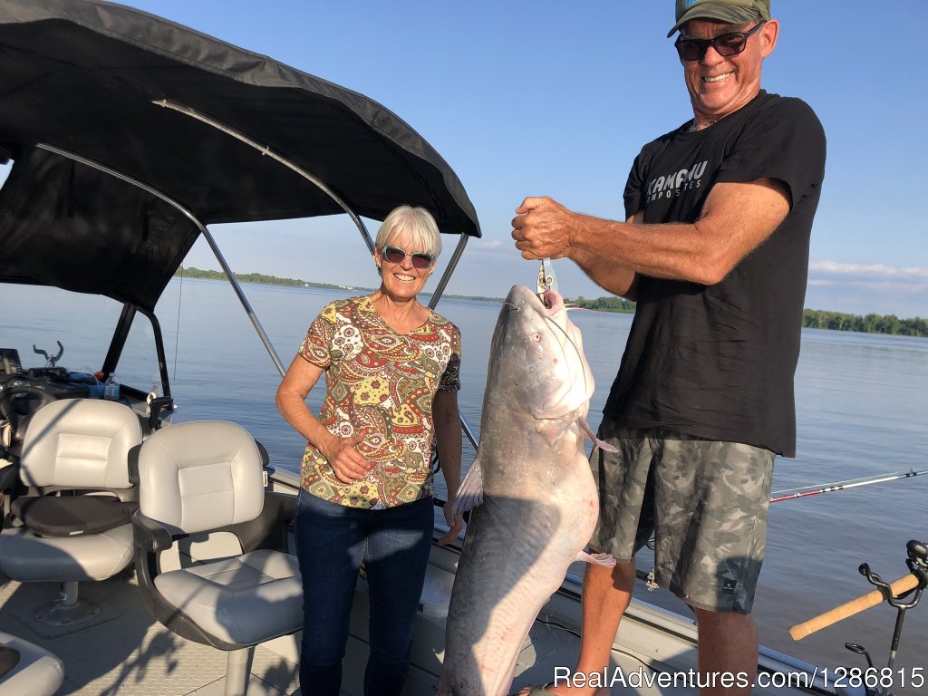 Denise Caught This 60lb Blue Alongside Her Husband Tom. | Fish Memphis for Trophy Catfish | Image #21/45 | 