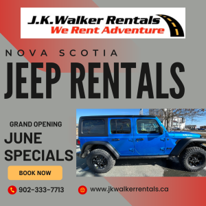 Jeep And Suv Rental - J. K. Walker Rentals | Halifax, Nova Scotia | Car Rentals