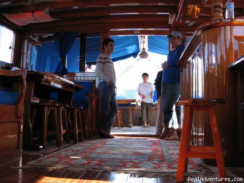 Inside dining area. | Turkey Sailing Blue Voyages & Blue Cruises | Image #10/20 | 