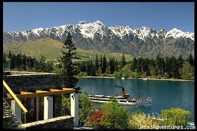 Luxurious central Queenstown Lodge: View from every room at Lodge