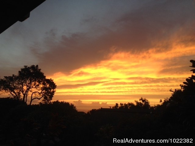 Sunset view from one bedroom deck | Kauai B&B Inn & Vacation Rentals with a/c | Image #22/23 | 