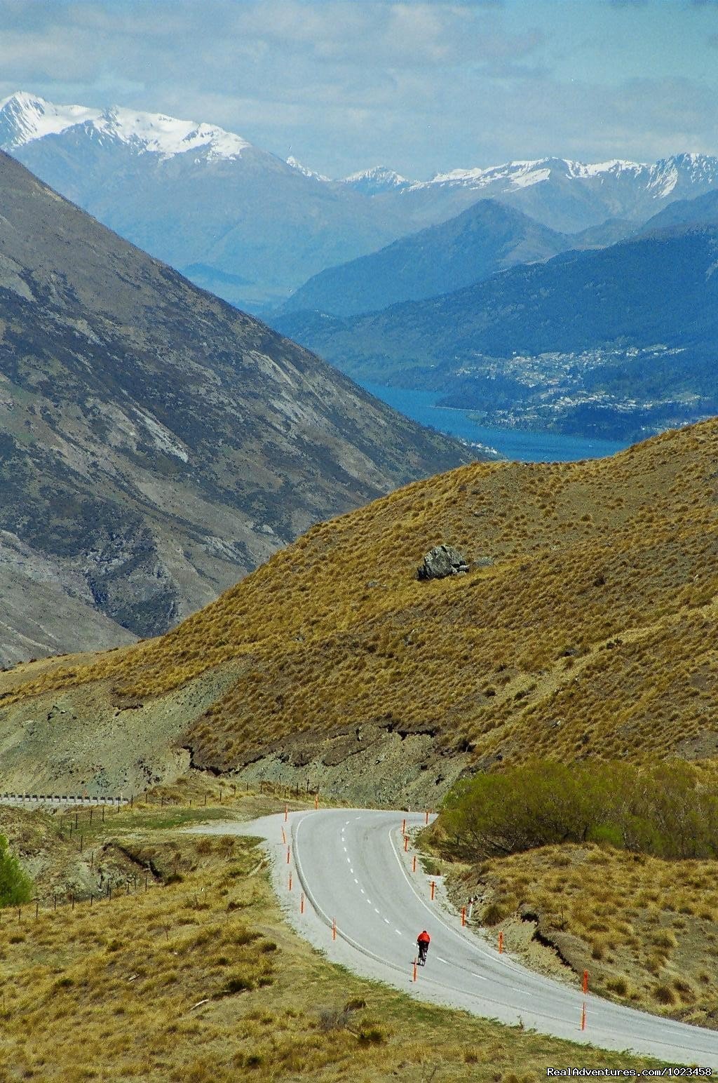 Descending Crown Range to Queenstown, South Island | Pedaltours Bicycle Adventures | Image #10/18 | 