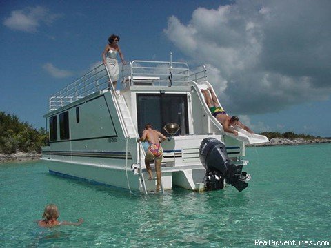 Fun Houseboat Style! | Imagine a new sea view each morning..... | Exuma, Bahamas | Sailing | Image #1/16 | 