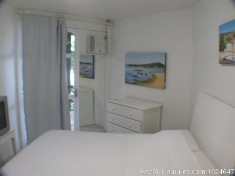 A sleeping room of one of the apartments