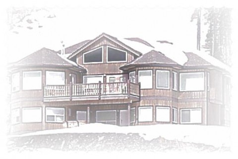 Back of the chalet - At Trails' End Chalet - Sun Peaks Resort - okanagan: sun peaks british columbia vacation rentals sun peaks