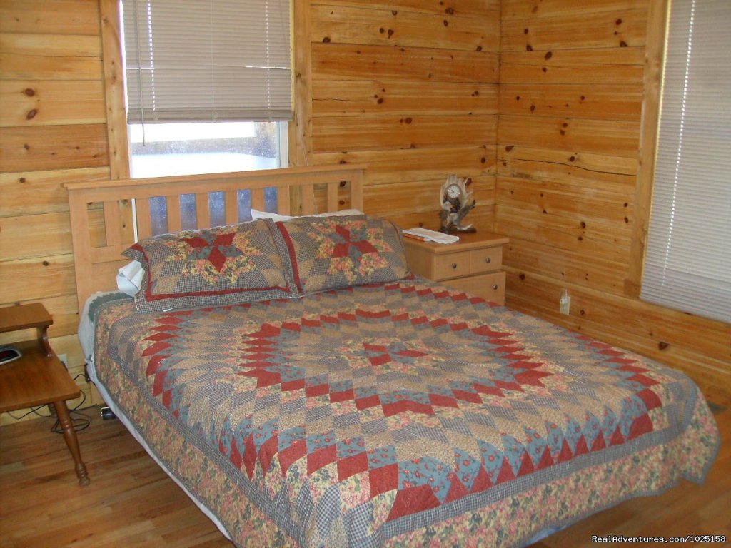 Bedroom 2 - Queen Bed | Way Away Log Cabin w/ Hot Tub & View of Smoky Mtns | Image #3/3 | 