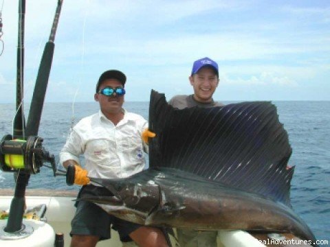 Alex with Pacific Sailfish | Guatemala Sport Fishing | Image #2/7 | 