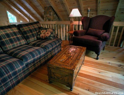 Upstairs sitting room | Hidden Falls Cabin-romantic and Secluded | Image #2/4 | 