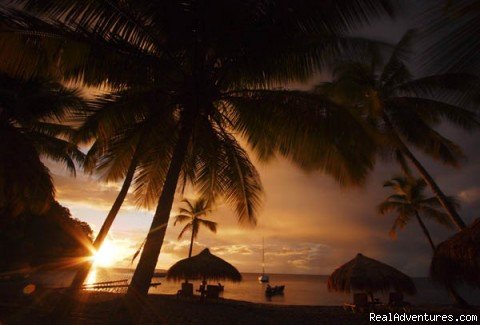 SUNSET AT ANSE CHASTANET | St.Lucia's Romantic Honeymoon Adventure Hideaway | Image #14/22 | 