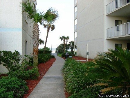 Walkway To The Beach | Oceanfront Cocoa Beach Condo 2 Bedroom 2 Bath | Image #17/22 | 