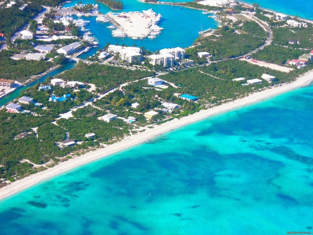Aerial View of Villa's Oceanfront Location | Oceanfront Villa on Grace Bay Beach | Image #2/24 | 