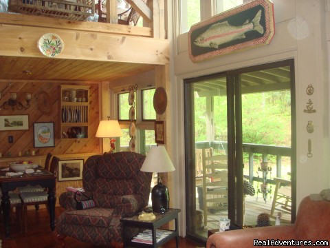 ADVENTURE,CANOE,FISH, RELAX, RIDE THEM HILLS : Huge fire place in living room just steps to the front porch