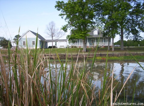 Back view of B&B - A Chateau on the Bayou Bed and Breakfast - cajun country louisiana bed & breakfasts raceland