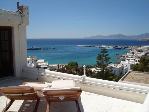 SEA VIEW OF A SUITE AT THE PORT/TOWN OF MYKONOS