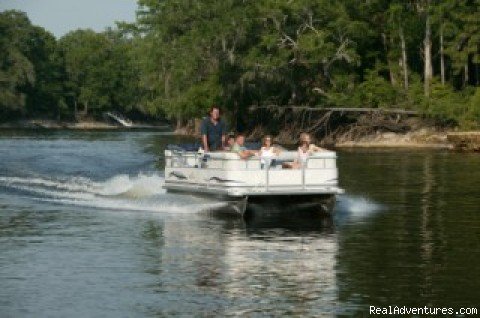 20 ft Sunchaser Pontoon Boat available for rent | Secluded Suwannee River Retreat | Image #3/11 | 