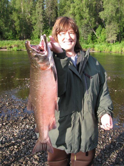 Women alway' catch the biggest fish