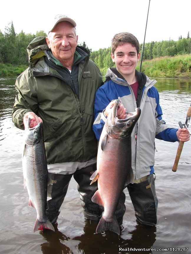Grandfather and grandson catch a double on silvers | Deshka Wilderness Lodge | Image #10/12 | 