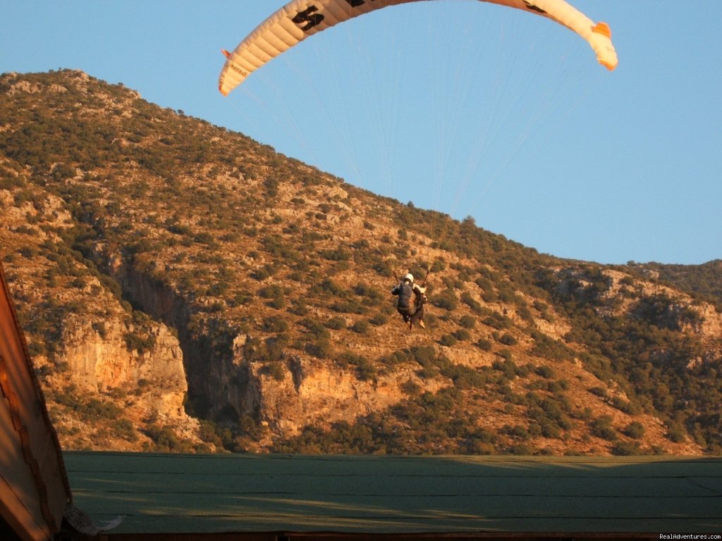 Paragliding at Sunset | Large Turkey Vacation Villa with Private Pool | Image #14/20 | 