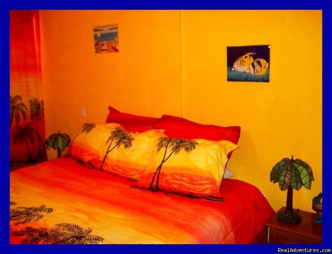 King-size bed! | Playa del Carmen Condo Vacation Rental Casita Azul | Image #3/9 | 