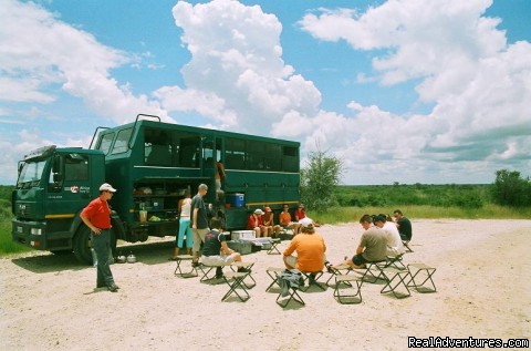 Lunch stop on route - Adventure Overland Safaris with Africa Travel Co - western: cape town south africa sight-seeing tour cape town