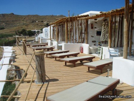 Deck Front Of The Studios | Sea Side Mykonos At The Unique Beach Kalo Livadi | Image #2/4 | 