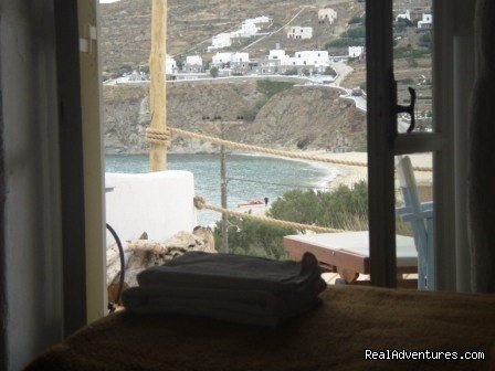 View From A Studios Bedroom | Sea Side Mykonos At The Unique Beach Kalo Livadi | Image #4/4 | 