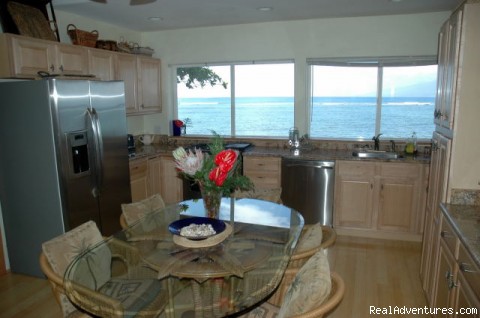 Ocean Front Lahaina Sunset Home!: Ocean Views in the Spacious Kitchen
