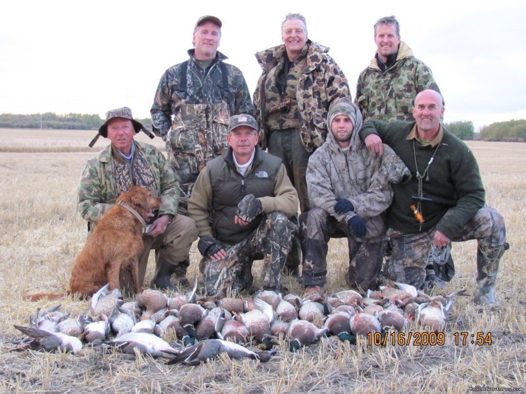 Happy friends building memories | World Class Waterfowl Hunting Alberta | Image #20/25 | 