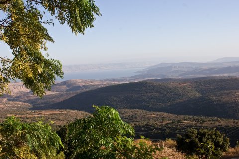 Our view - The sea of galilee and the lower galilee mountain