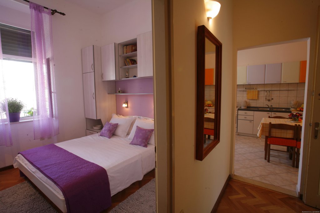 Bedroom & Kitchen | A lovely apartment Marmont in heart of town Split | Image #13/23 | 