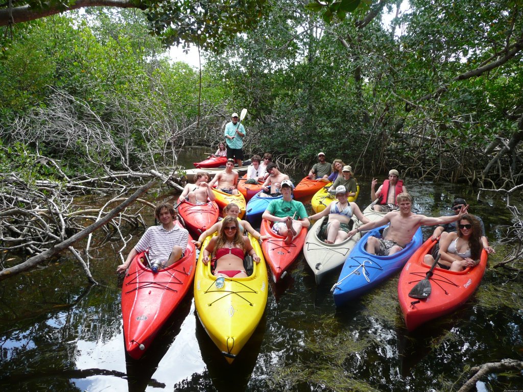 school group up the secret creek with half a paddle | National Wildlife Refuge Kayak & Boat Tours | Image #7/10 | 