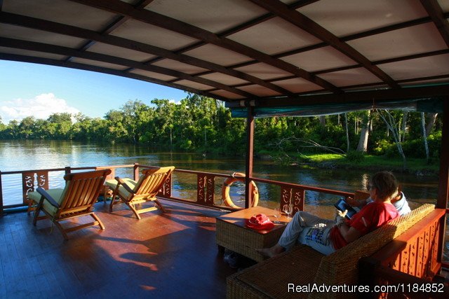 The Comfortable Viewing Deck Of The Rahai'i Pangun Ii | Orangutan River Cruises | Image #4/18 | 