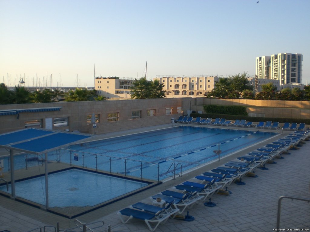 outdoor and spacious swimming pool  | Large  Apart 4 rooms OkeanosBamarina Garden access | Image #4/5 | 