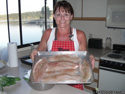 Walleye it's whats for dinner | Rainy Lake Houseboats  premier houseboat rentals | Image #2/8 | 