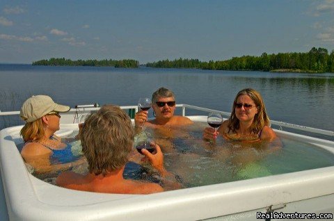 Nothing like a glass of wine, a hot tub, and good friends