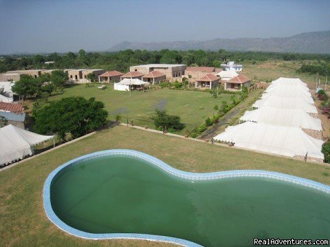 penormic view from pool | Pushkar hotel, pushkar luxury resort, the pushkar  | Image #3/4 | 