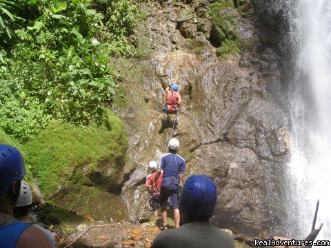 The line is next to a waterfall | Bill Beard's Canyoning & Waterfall Rappelling | Image #2/7 | 