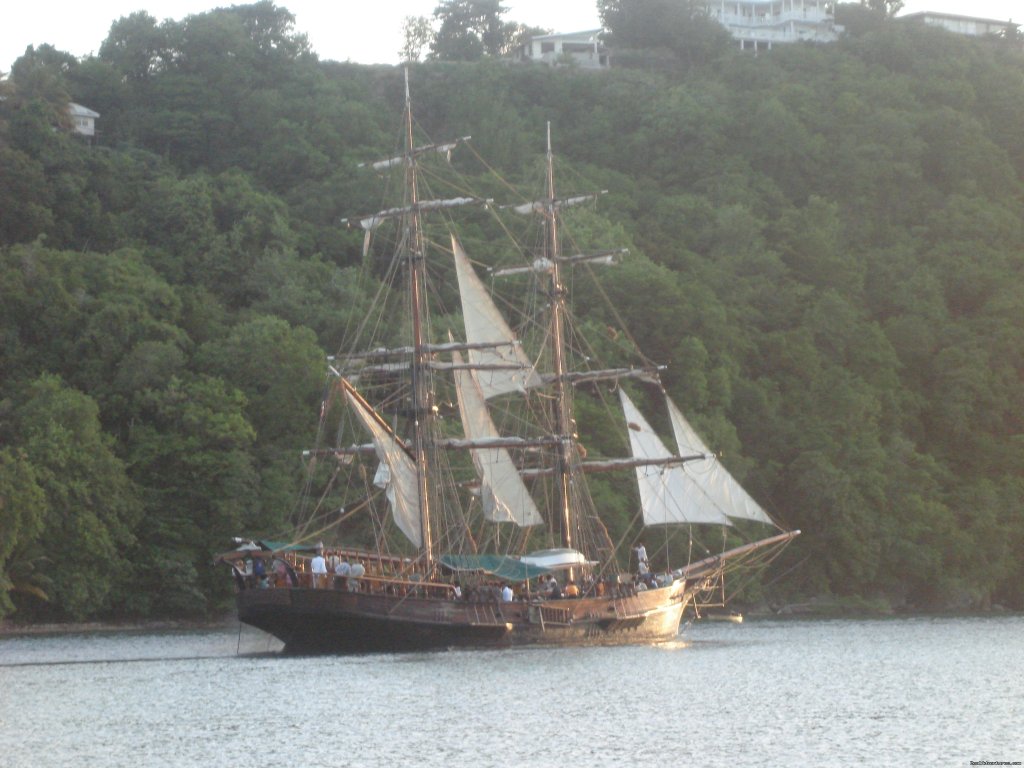 Pirates of the Caribbean -The Black Pearl sails into Marigot | Mango Beach Inn, Adventure Lodge | Image #20/26 | 
