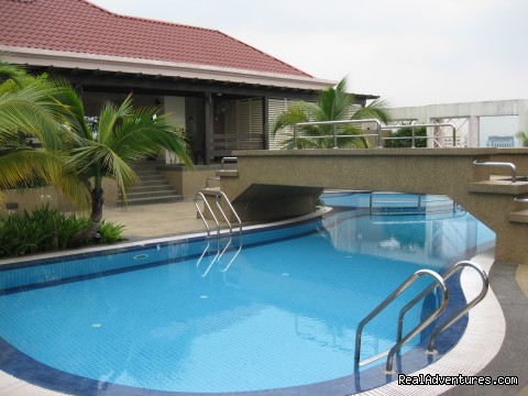 Roof Top Swimming Pool - Sarang Mutiara Studio Apartment in KL city center - kuala lumpur malaysia bed & breakfasts