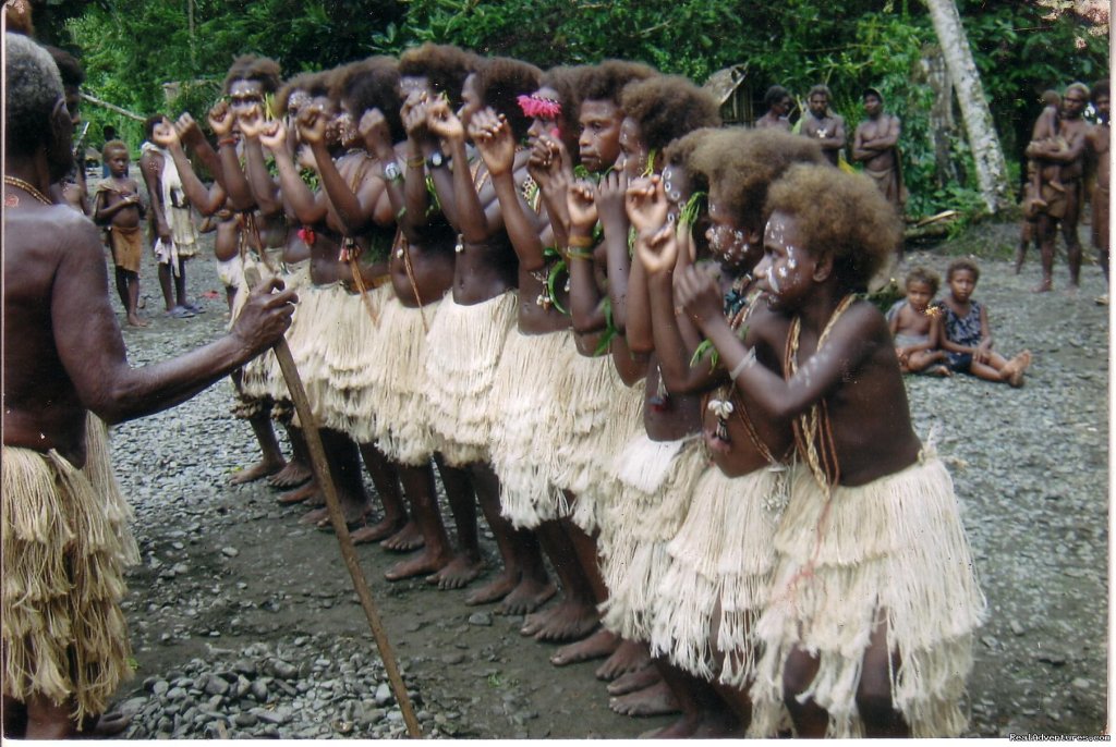 Cultural entertainment, dressed in traditional costume | Villagestay & Trekking In Solomon Islands. | Image #8/14 | 