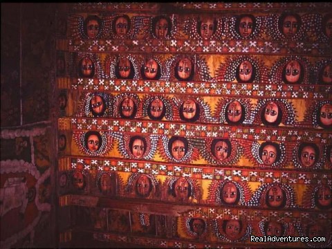 The unique Murals in DebreBrehan Selassie Church - Gonder - Edenland Tour and Travel Ethiopia - ethiopia ethiopia sight-seeing tour addis ababa