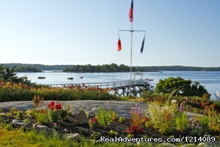 Main Dock and Gardens | New England's Only All-Inclusive Sailing Resort | Boothbay Harbor, Maine  | Hotels & Resorts | Image #1/16 | 