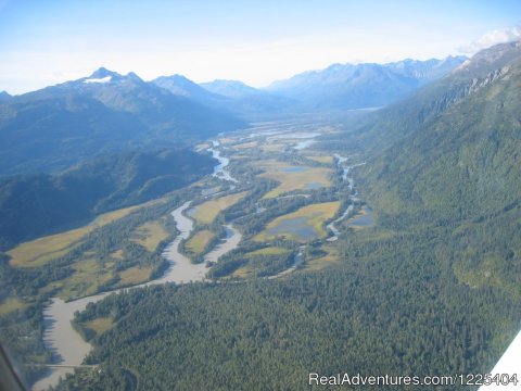 Aerial photo of river route