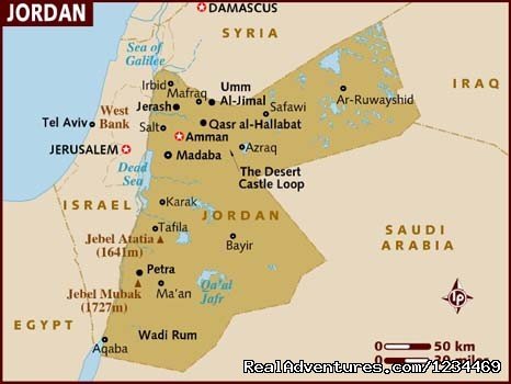 Map Of Jordan | Touring Jordan Private driver guide | Image #2/2 | 