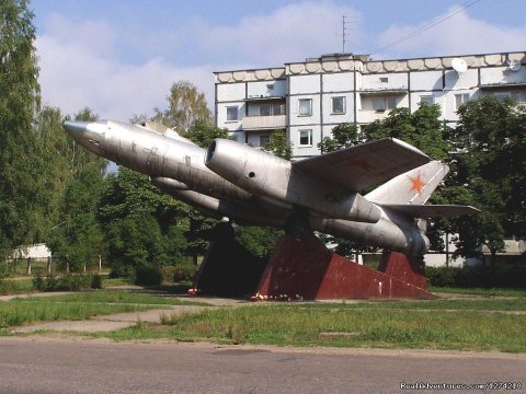 Monument of a Soviet bomber