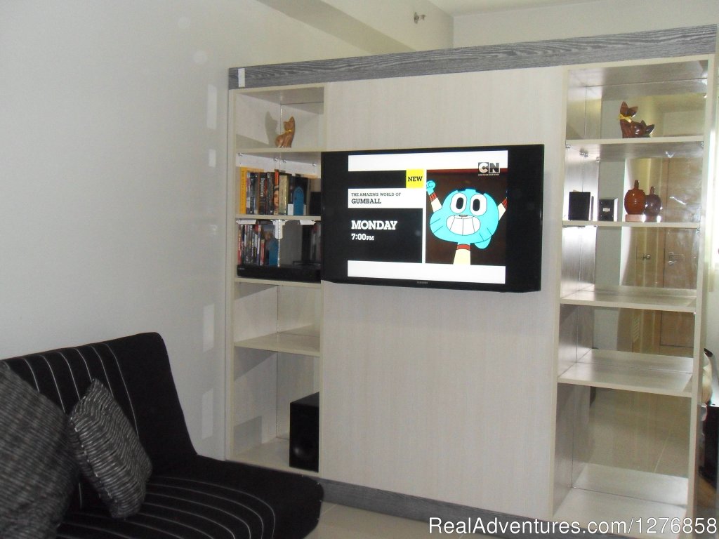 40' flat TV, DVD player, cable TV channels and free wi-fi | Sea Residences Condominium next to SM Mall of Asia | Image #16/19 | 