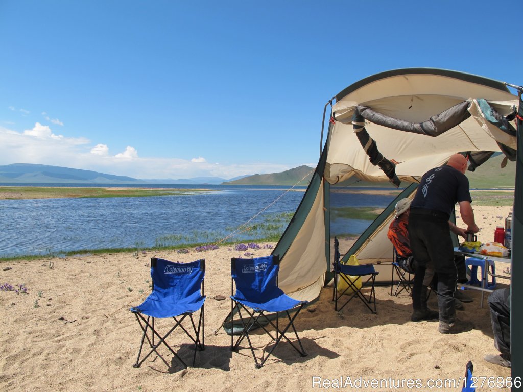 Lunch on the beach | Motor cycles in Mongolia Outback Mongolia | Image #9/9 | 